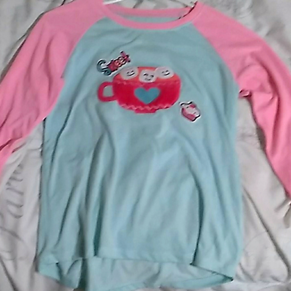 Girls marshmallow pajama shirt